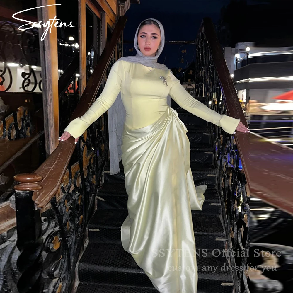 SSYTENS Скромное вечернее платье с высоким воротником и длинными рукавами, светло-желтые свадебные платья для женщин, вечернее платье русалки по индивидуальному заказу
SSYTENS Скромное вечернее платье с высоким воротником и длинными рукавами, светло-желтые свадебные платья для женщин, вечернее платье русалки по индивидуальному заказу
