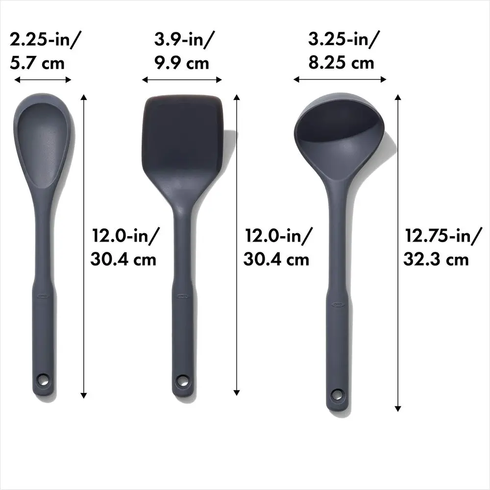 Good Grips 3Piece Silicone Utensil Set, Gray, One size
Good Grips 3Piece Silicone Utensil Set, Gray, One size