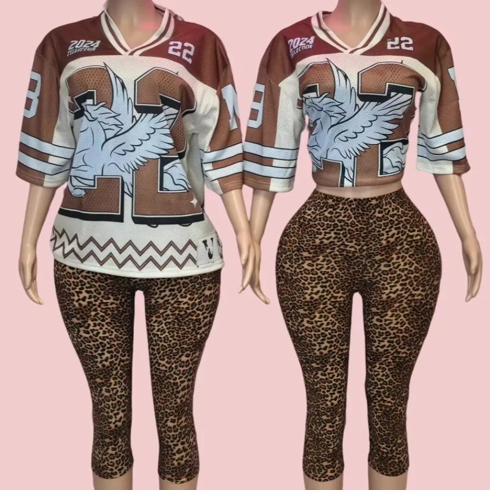HLJ New Fashion 2 Piece Sets Woman Outfit V Neck Oversized Tops And Leopard Print Shorts Suits Female Streetwear Clothing 2025
HLJ New Fashion 2 Piece Sets Woman Outfit V Neck Oversized Tops And Leopard Print Shorts Suits Female Streetwear Clothing 2025