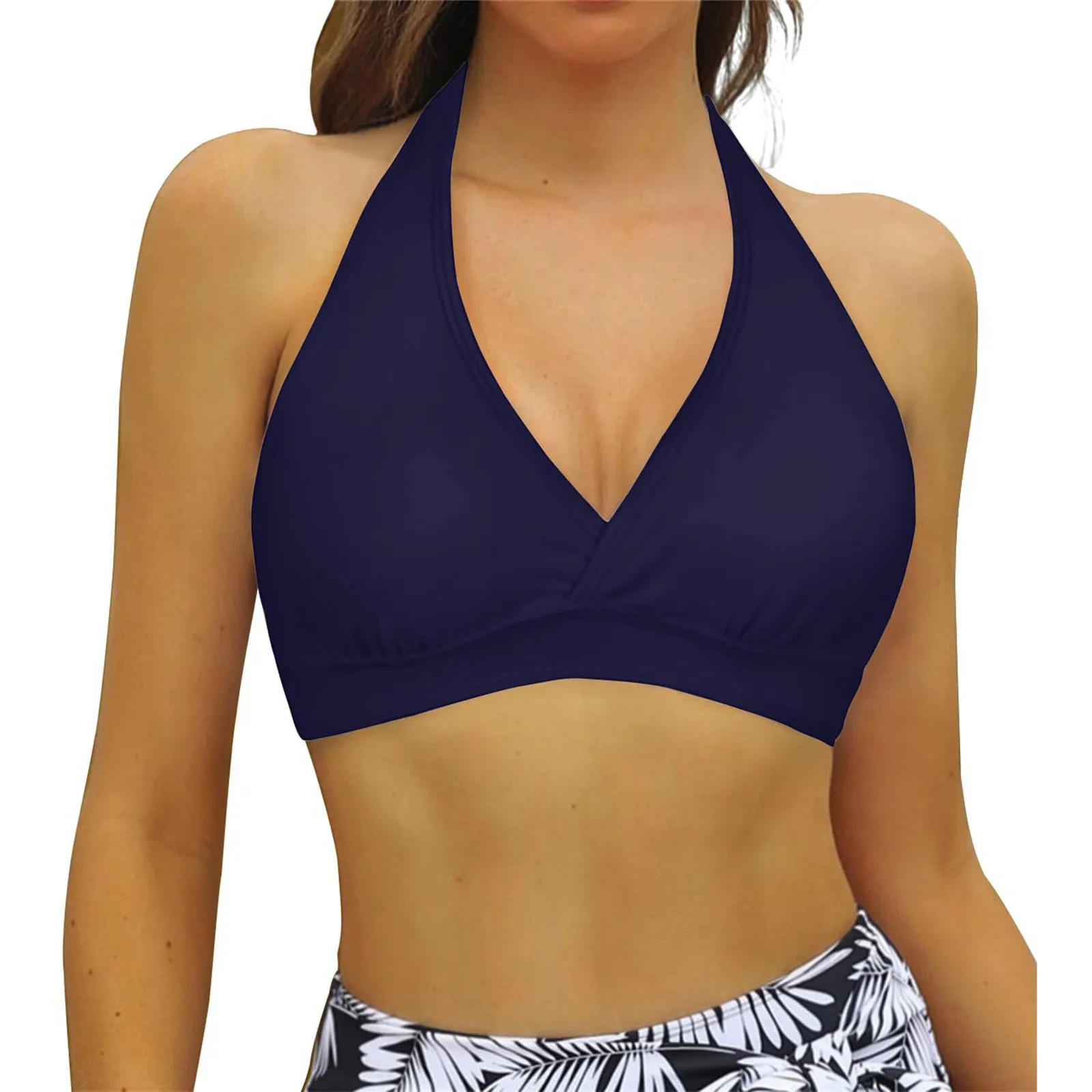 Women's Board Swimwear Tops Elegant Halter Neck Push Up Swim Crop Tops Removable Chest Pad Tie Back Bathing Suit Tops For Women
Women's Board Swimwear Tops Elegant Halter Neck Push Up Swim Crop Tops Removable Chest Pad Tie Back Bathing Suit Tops For Women