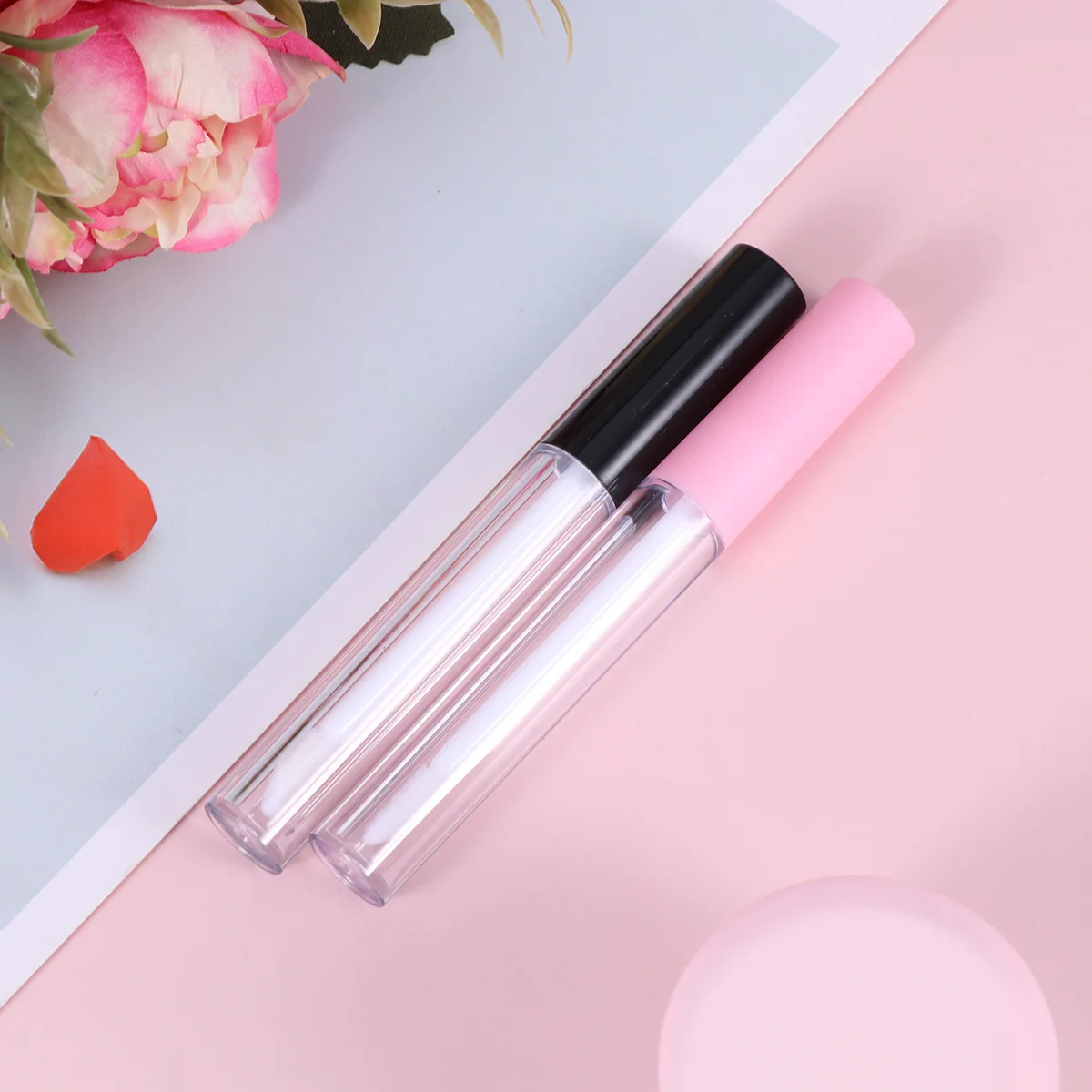 20Pcs Lip Tubes Lip Color Container Labial Glair Tube Lip Bottle Subpackaging Holder (Pink and Black Lid, Transparent)
20Pcs Lip Tubes Lip Color Container Labial Glair Tube Lip Bottle Subpackaging Holder (Pink and Black Lid, Transparent)