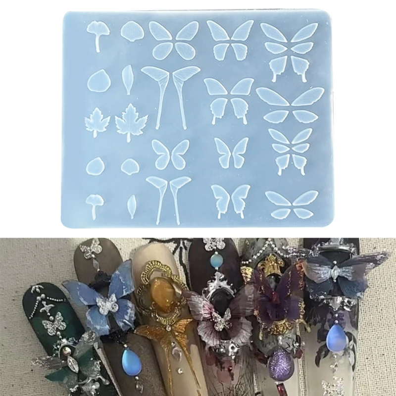 H7EB DIY Butterfly Nails Charm Silicone Mold Reusable Embossing Tool For Creative Manicure Accessories
H7EB DIY Butterfly Nails Charm Silicone Mold Reusable Embossing Tool For Creative Manicure Accessories