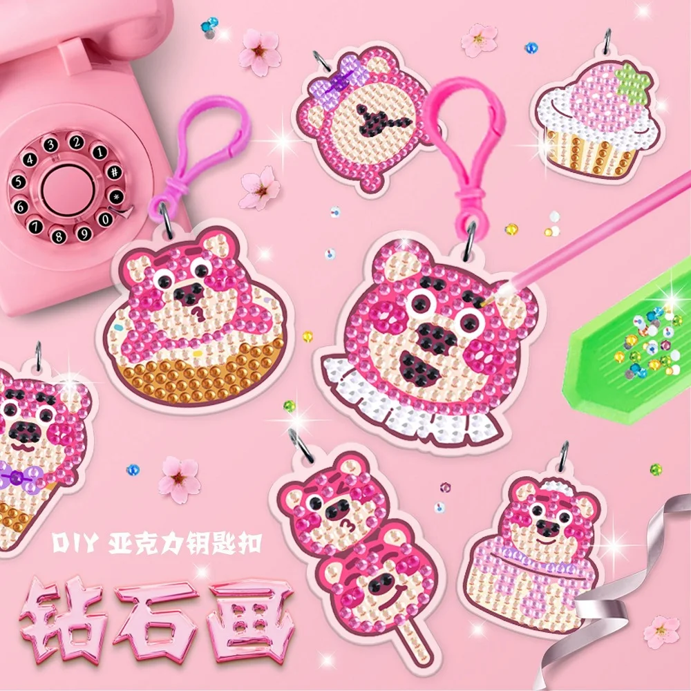 DIY Handmade Spot Diamond Diamond Painting Explosive Strawberry Bear Pendant 5d Bright Diamond Keychain Kids Girl Toys
DIY Handmade Spot Diamond Diamond Painting Explosive Strawberry Bear Pendant 5d Bright Diamond Keychain Kids Girl Toys