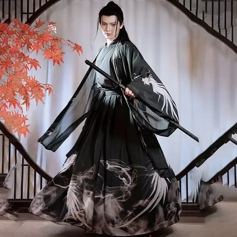 Комплекты Hanfu для мужчин, традиционный китайский винтажный принт Hanfu, костюм для косплея на Хэллоуин, древний черный Hanfu, комплект из 3 предметов, большие размеры 2XL
Комплекты Hanfu для мужчин, традиционный китайский винтажный принт Hanfu, костюм для косплея на Хэллоуин, древний черный Hanfu, комплект из 3 предметов, большие размеры 2XL