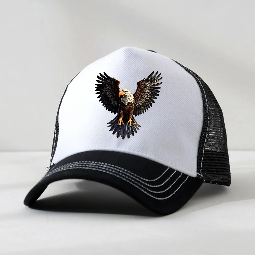 Flying Eagle print baseball cap, adjustable net breathable for men women, suitable for hiking, fishing, and vacation exploration
Flying Eagle print baseball cap, adjustable net breathable for men women, suitable for hiking, fishing, and vacation exploration