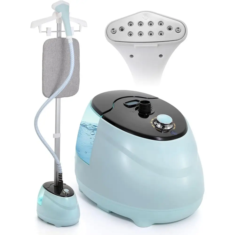 Blue 1.8L Commercial Garment Steamer with Stand and Ironing Board, 10 Settings, Wrinkle Remover
Blue 1.8L Commercial Garment Steamer with Stand and Ironing Board, 10 Settings, Wrinkle Remover