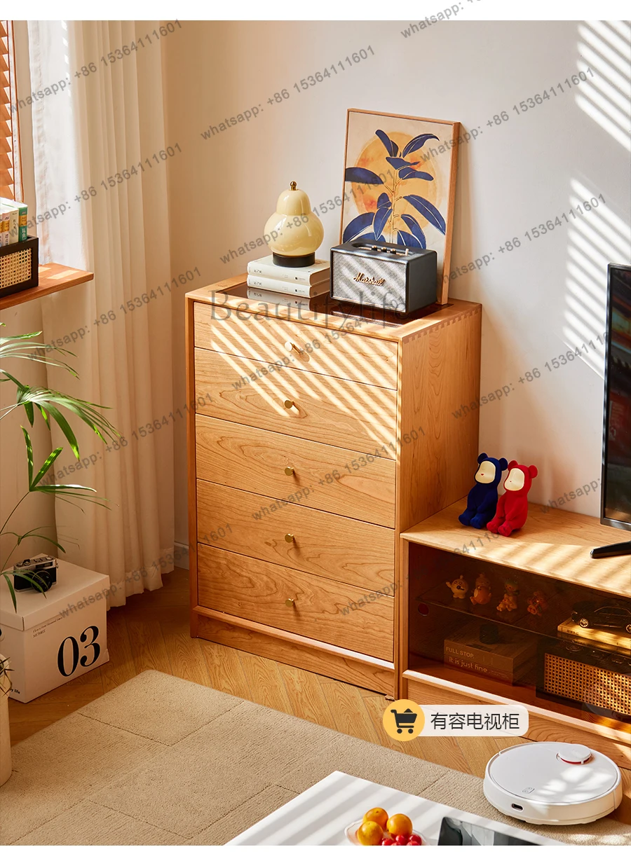Bedroom Solid Wood Storage Cabinet Floor-standing Living Room Sofa TV Side Drawer Storage Cabinet
Bedroom Solid Wood Storage Cabinet Floor-standing Living Room Sofa TV Side Drawer Storage Cabinet
