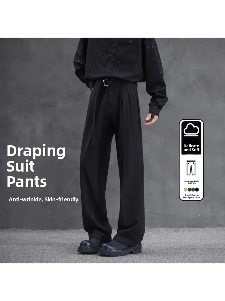 Мужские повседневные брюки Cleanfit из ледяного шелка прямого кроя с поясом, осенние, модные, свободные, молодежные, однотонные, для отдыха
Мужские повседневные брюки Cleanfit из ледяного шелка прямого кроя с поясом, осенние, модные, свободные, молодежные, однотонные, для отдыха