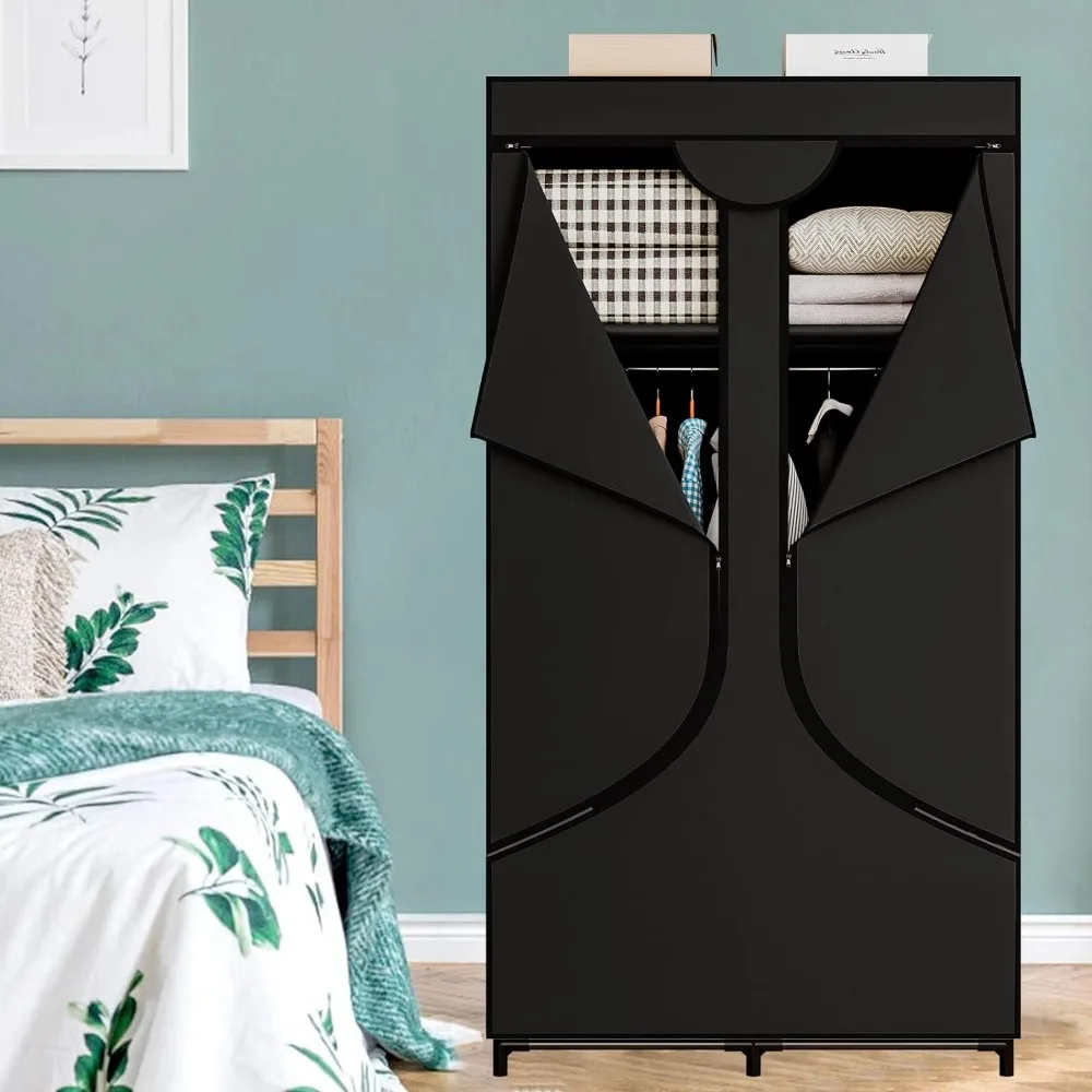 Closet, Portable Wardrobe Closets Storage Organizer Metal Hanging Rack Non-Woven Fabric 34 Inch, Closet
Closet, Portable Wardrobe Closets Storage Organizer Metal Hanging Rack Non-Woven Fabric 34 Inch, Closet