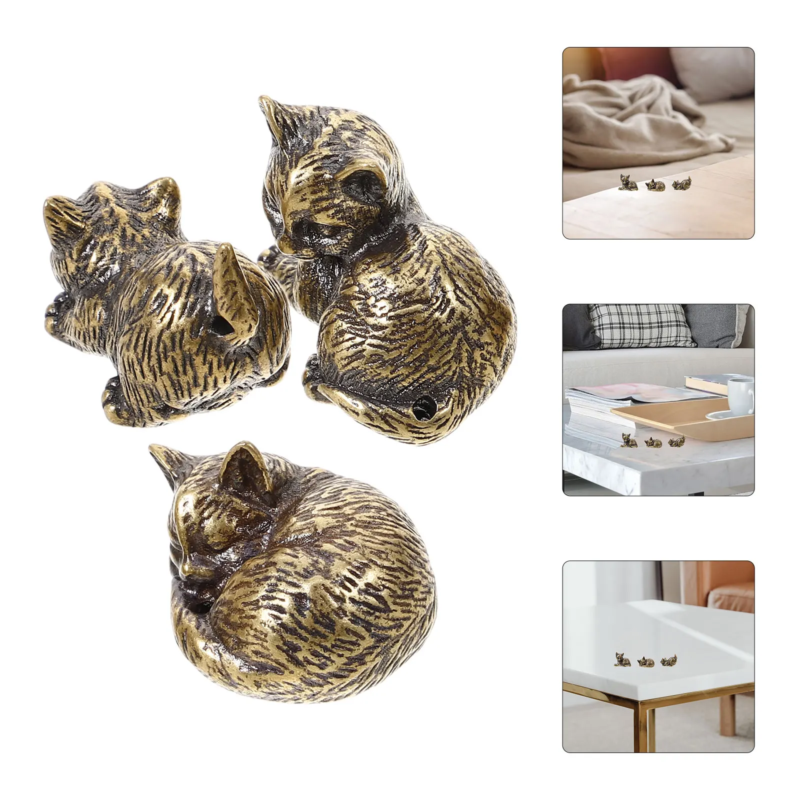 3 Pcs Brass Statue Decorative Figurine Home Office Desktop Ornaments Mini Golden Animal Decorations Solid Tea Pet
3 Pcs Brass Statue Decorative Figurine Home Office Desktop Ornaments Mini Golden Animal Decorations Solid Tea Pet