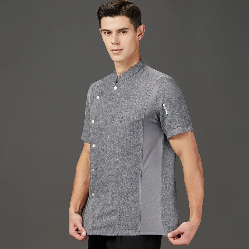 Short-sleeved chef uniform for men, summer thin style, suitable for hotels, restaurants, catering, back kitchens, and hot pot re
Short-sleeved chef uniform for men, summer thin style, suitable for hotels, restaurants, catering, back kitchens, and hot pot re