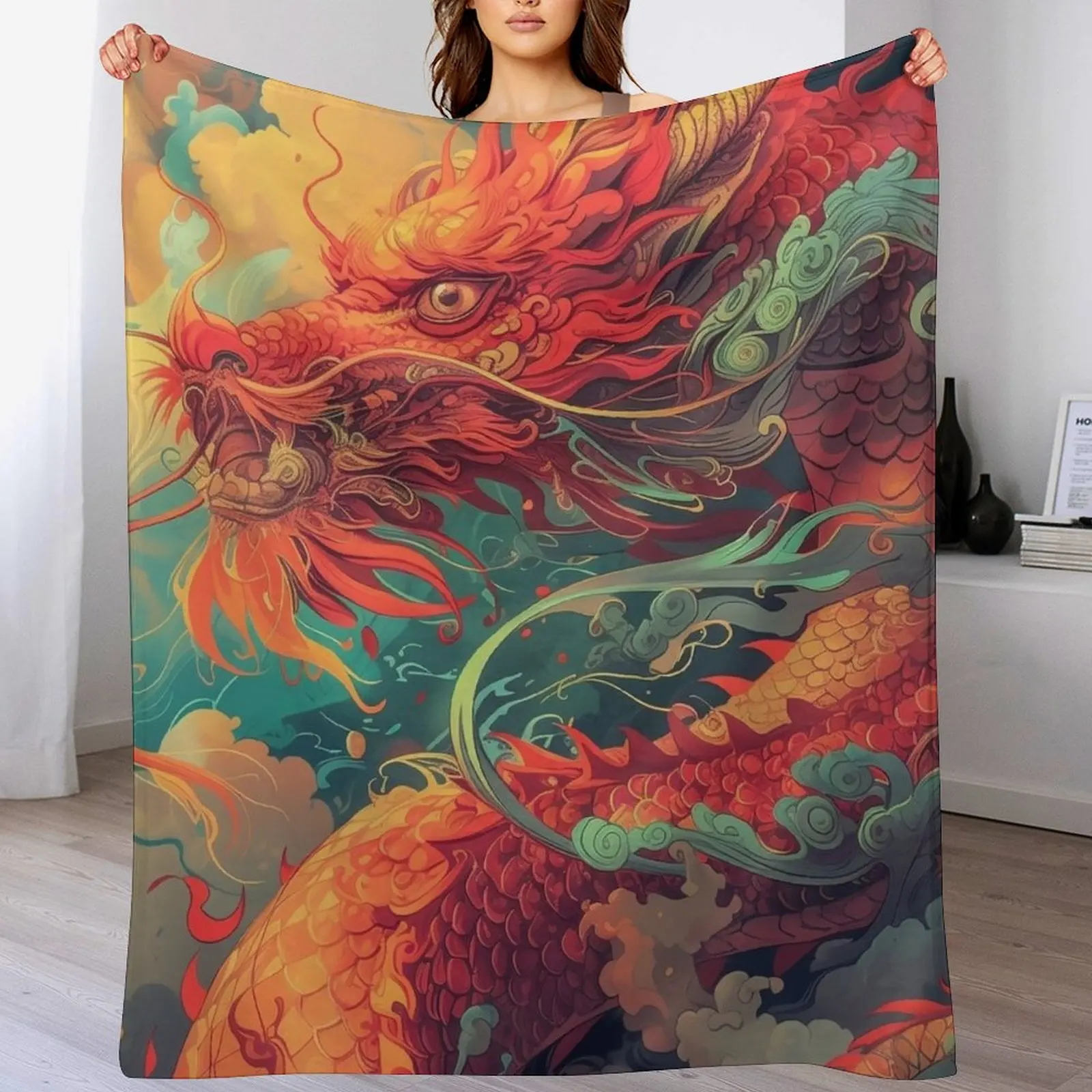 Year of the Dragon Throw Blanket Fluffy Cozy Throw Blanket for Home Decor
Year of the Dragon Throw Blanket Fluffy Cozy Throw Blanket for Home Decor