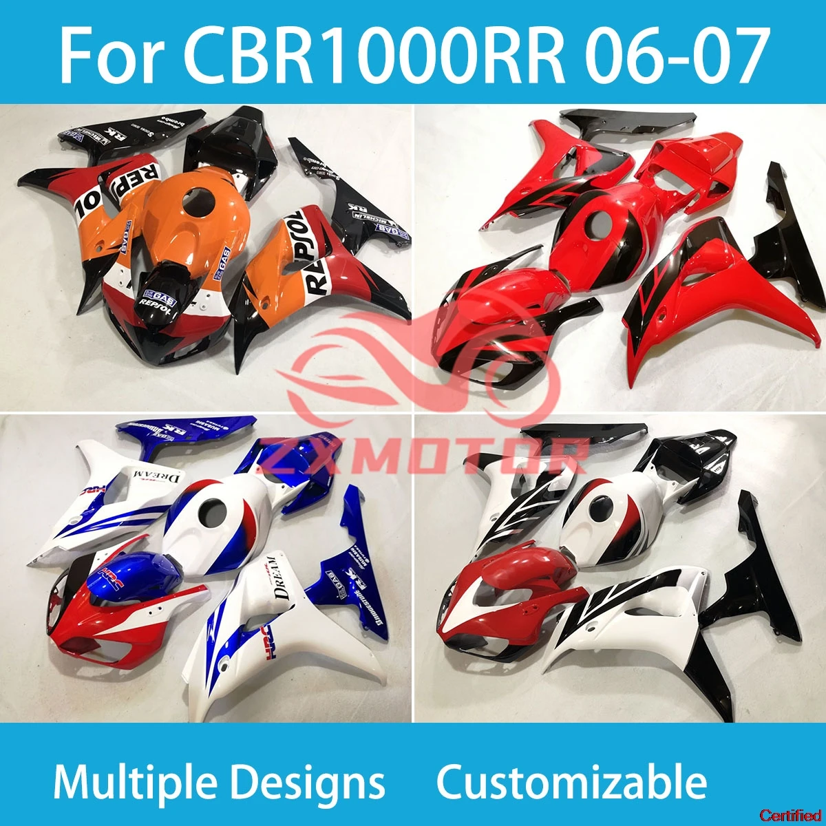 Fit For Honda CBR 1000RR 2006 2007 ABS Plastic Fairings CBR1000RR 06 07 Aftermarket Motorcycle Fairing Kit
Fit For Honda CBR 1000RR 2006 2007 ABS Plastic Fairings CBR1000RR 06 07 Aftermarket Motorcycle Fairing Kit