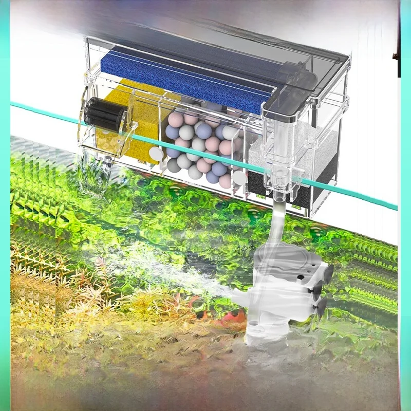 Tee-In-One Fi Tank Filter Wall-Mounted Circulation System Aerator Water Purifier Drop Flow Circulator Pet Aquatic Equipment
Tee-In-One Fi Tank Filter Wall-Mounted Circulation System Aerator Water Purifier Drop Flow Circulator Pet Aquatic Equipment
