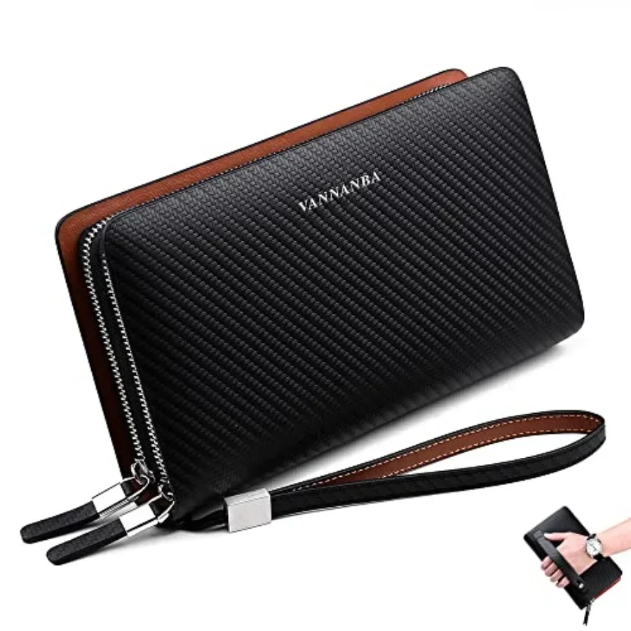 Clutch Purses Wristlet Wallets Large Capacity Designer Double Zipper Long Hangbags Business Travel Clutch Phone Holder, Leather
Clutch Purses Wristlet Wallets Large Capacity Designer Double Zipper Long Hangbags Business Travel Clutch Phone Holder, Leather