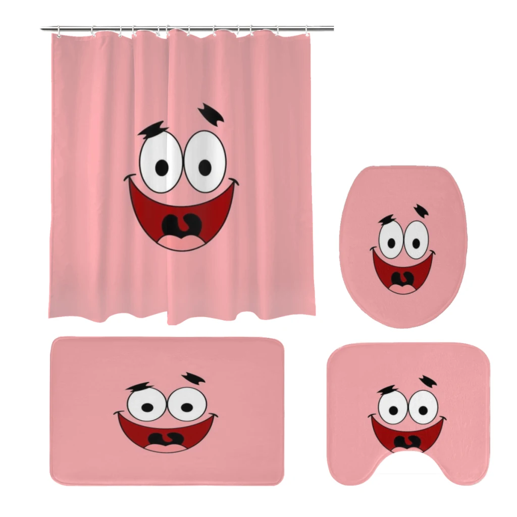 Cute Sponge-bob Cartoon 4pcs/set Shower Curtain Waterproof Polyester Bath Curtain Home New Year Bedroom Cartoon Curtains
Cute Sponge-bob Cartoon 4pcs/set Shower Curtain Waterproof Polyester Bath Curtain Home New Year Bedroom Cartoon Curtains