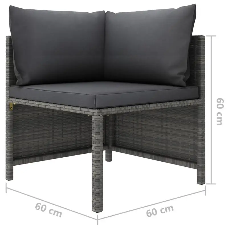10 Piece Patio Lounge Set with Cushions Poly Rattan Gray
10 Piece Patio Lounge Set with Cushions Poly Rattan Gray