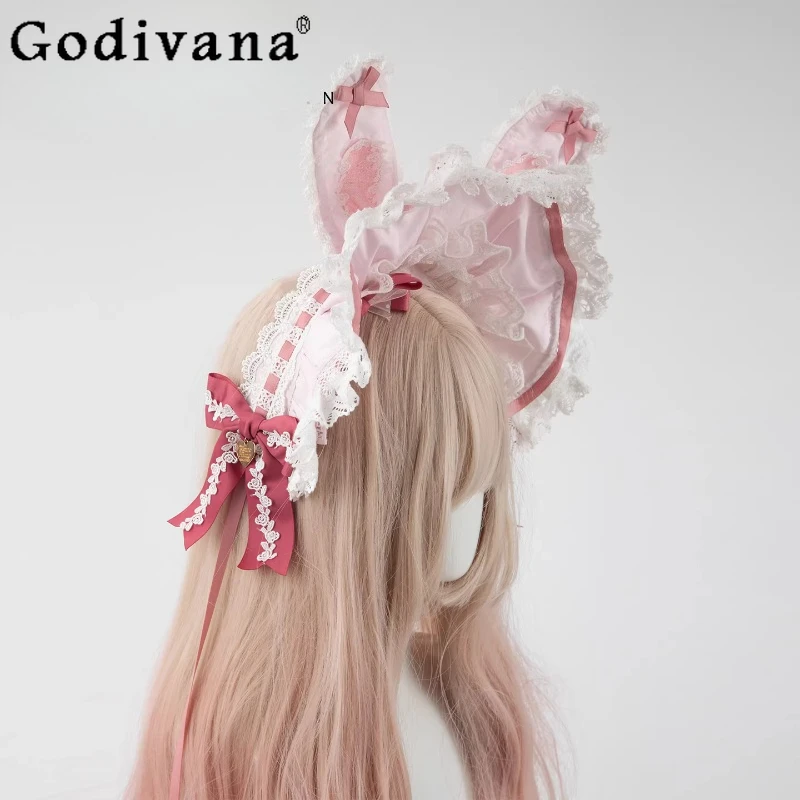 Оригинальный ручной работы Лолита Bnt для женщин и девочек, милый кружевной бант Kawaii, повязка для волос KC, ожерелье, тяжелая промышленность, аксессуары для волос
Оригинальный ручной работы Лолита Bnt для женщин и девочек, милый кружевной бант Kawaii, повязка для волос KC, ожерелье, тяжелая промышленность, аксессуары для волос