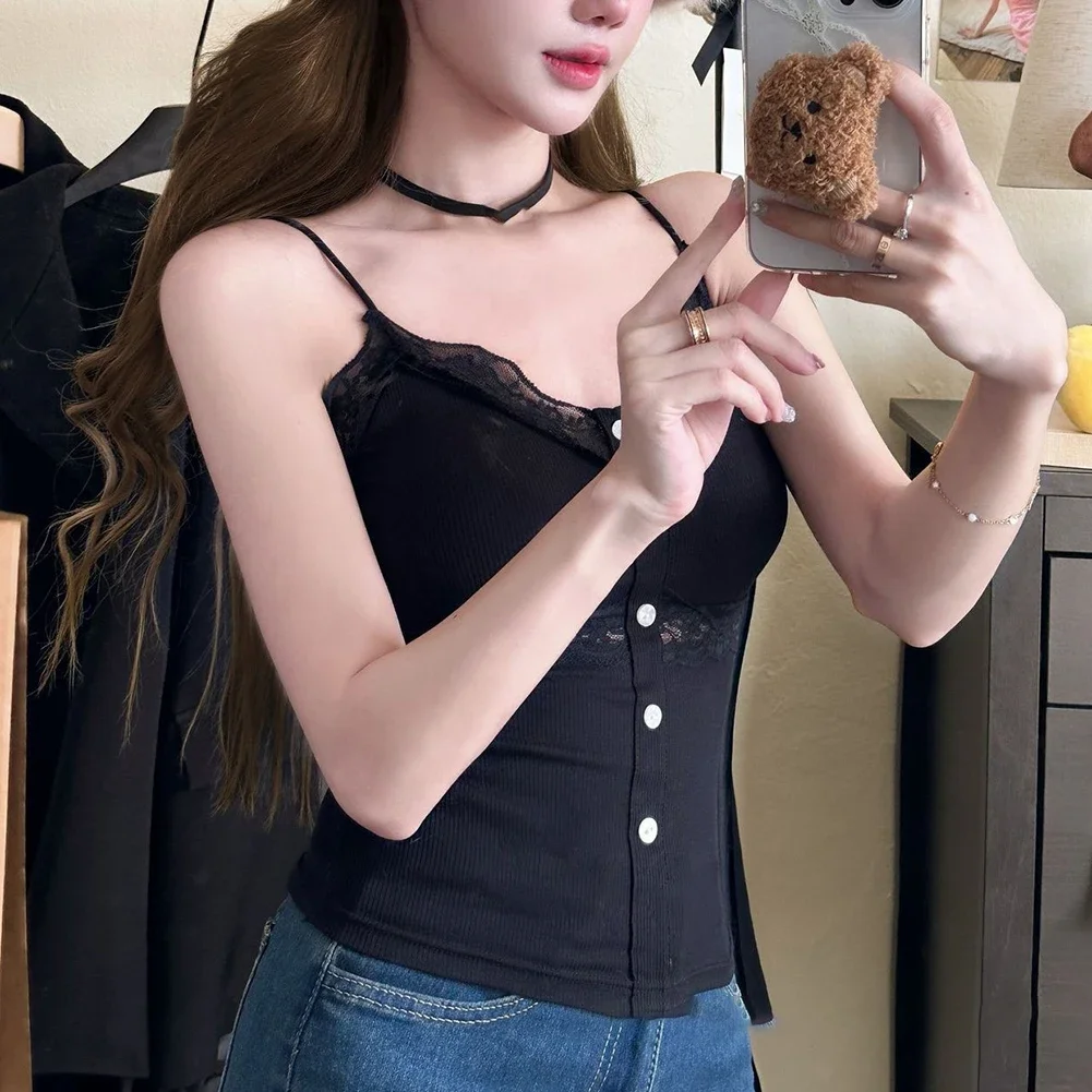 Fashion Slim Fit Lace Camisole Applicable For Female Bandeau Neckline Casual Wear Microelasticity Patchwork Design
Fashion Slim Fit Lace Camisole Applicable For Female Bandeau Neckline Casual Wear Microelasticity Patchwork Design