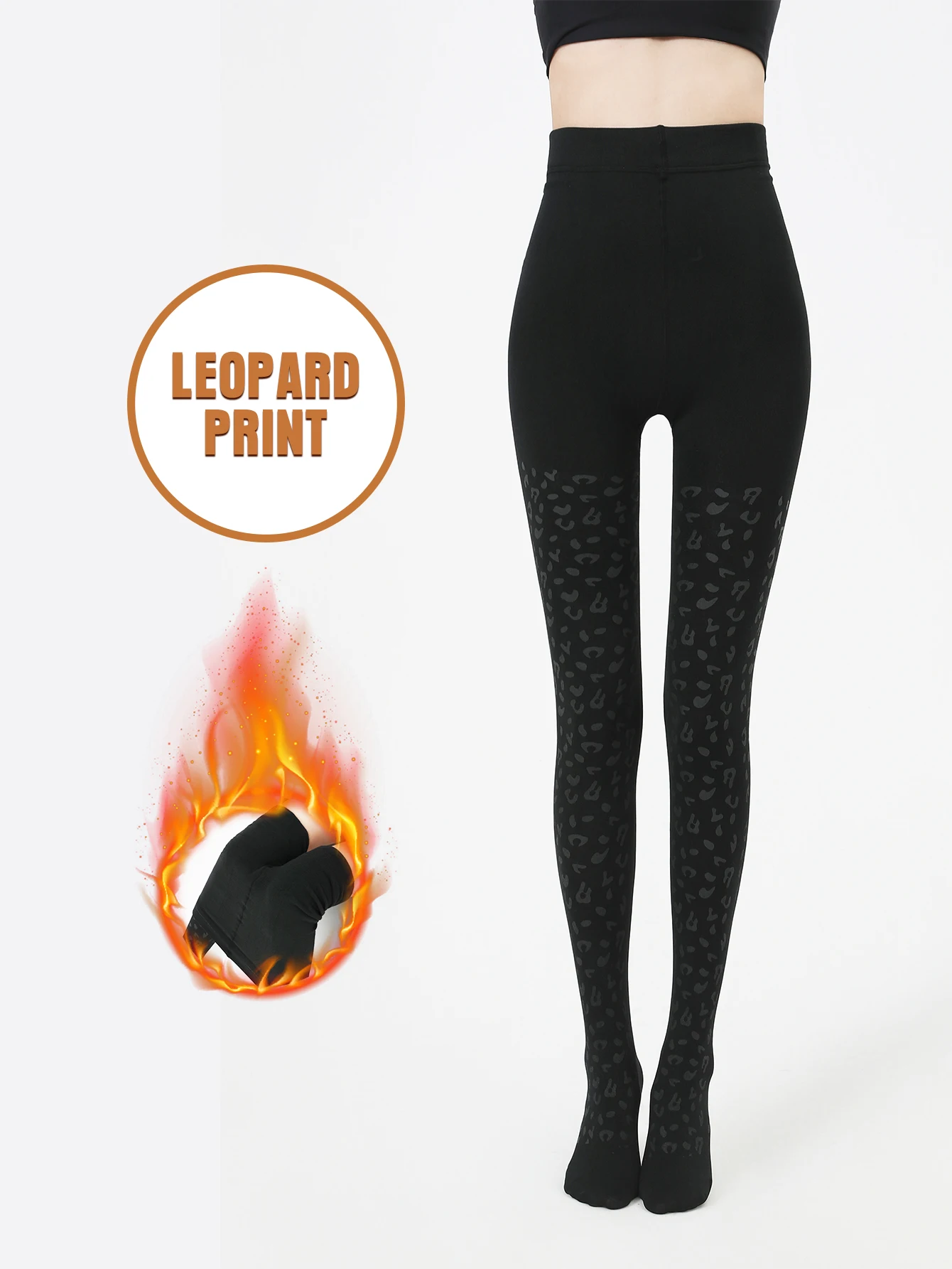 A pair of women's black Halloween skull print leggings with a fashionable and warm design for autumn and winter, with fleece lin
A pair of women's black Halloween skull print leggings with a fashionable and warm design for autumn and winter, with fleece lin