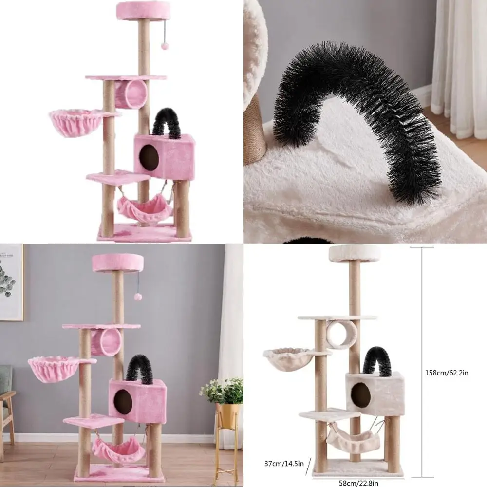Крытая башня для кошек с гамаками, большой кондоминирование для кошачьего дерева, роскошная высокая башня для кошачьего дерева, башня для кошек простой высоты
Крытая башня для кошек с гамаками, большой кондоминирование для кошачьего дерева, роскошная высокая башня для кошачьего дерева, башня для кошек простой высоты