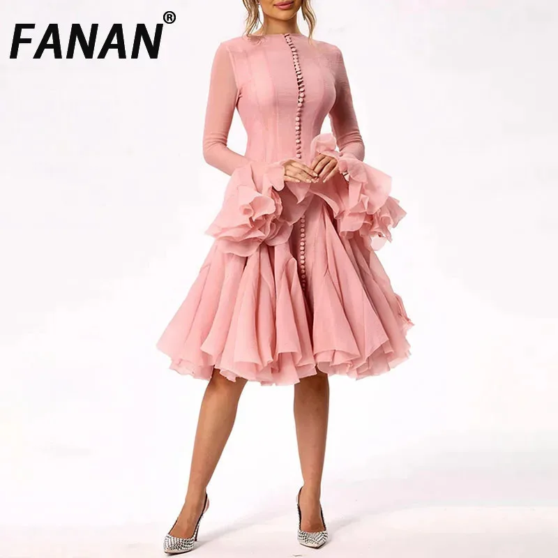 FANAN Women's Dress Irregular Pleated Patchwork Fashion Long Lantern Sleeve Waist Cinching Mini Dresses 2024 New Clothing
FANAN Women's Dress Irregular Pleated Patchwork Fashion Long Lantern Sleeve Waist Cinching Mini Dresses 2024 New Clothing