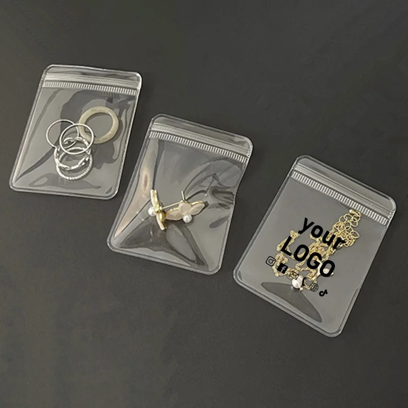 50 pieces pvc transparent ziplock bags jewelry storage bags jewelry packaging bags earrings jewelry bags printing logo
50 pieces pvc transparent ziplock bags jewelry storage bags jewelry packaging bags earrings jewelry bags printing logo