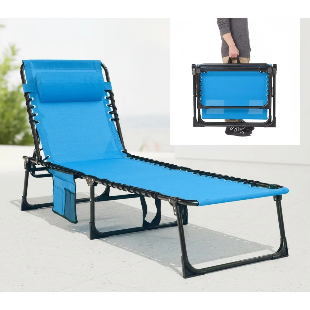 Портативный складной шезлонг-кровать - сверхпрочное регулируемое кресло с подушкой для кемпинга на открытом воздухе, патио, бассейна
Портативный складной шезлонг-кровать - сверхпрочное регулируемое кресло с подушкой для кемпинга на открытом воздухе, патио, бассейна
