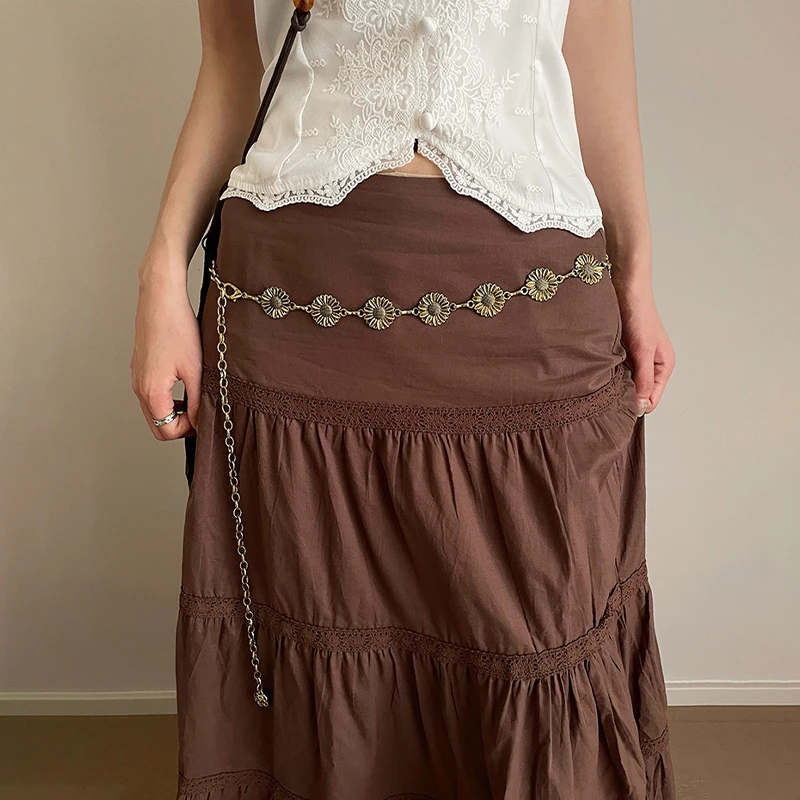 Vintage Women Waist Belt Female Metal Sunflower Chain Belt Tassel Waist Chain Girls Dress Jeans Decorative Belt Body Jewelry
Vintage Women Waist Belt Female Metal Sunflower Chain Belt Tassel Waist Chain Girls Dress Jeans Decorative Belt Body Jewelry
