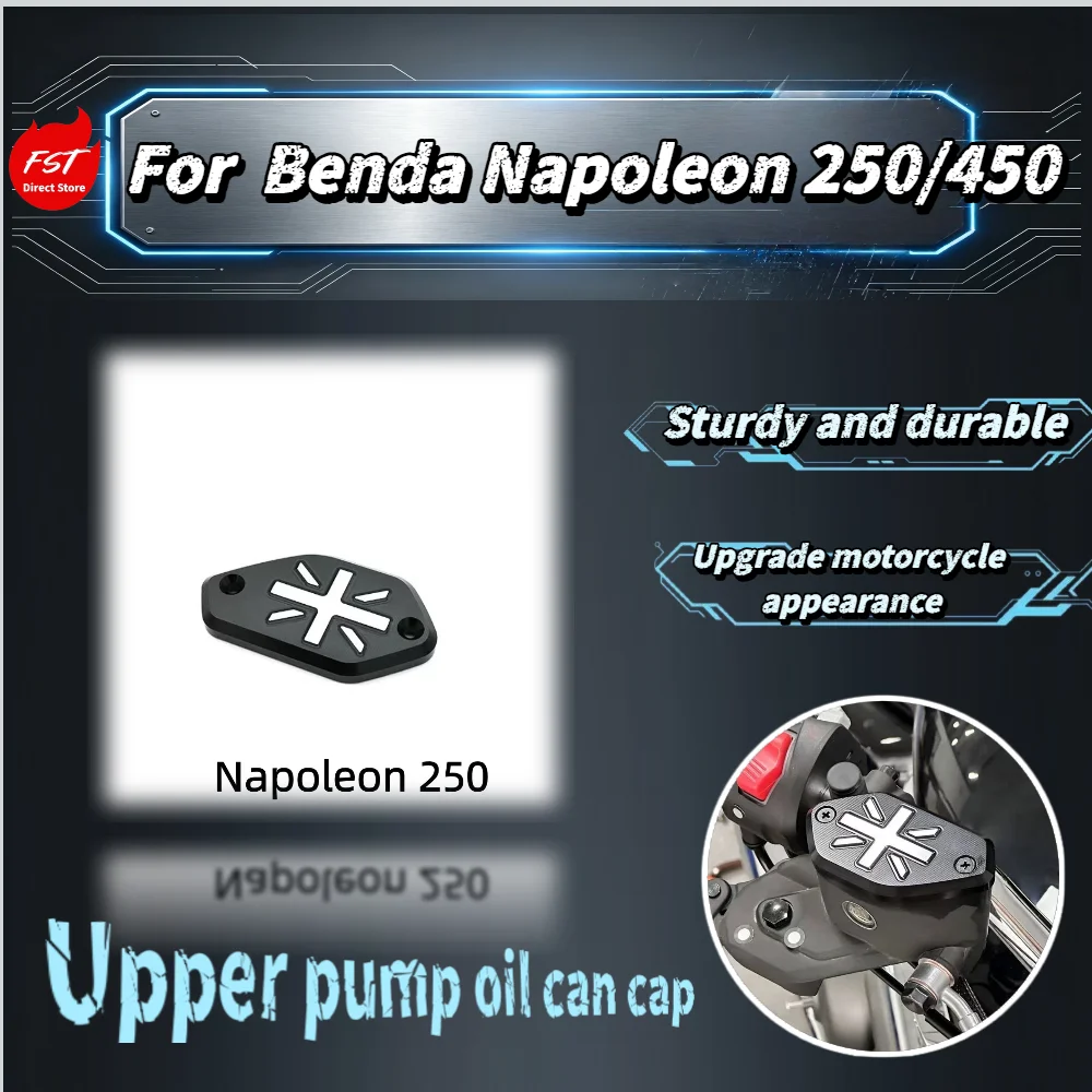 For Benda Napoleon 450 /250 Motorcycle Brake Master Cylinder Cover Oil Cup Cap CNC Aluminum Alloy Modified Accessories
For Benda Napoleon 450 /250 Motorcycle Brake Master Cylinder Cover Oil Cup Cap CNC Aluminum Alloy Modified Accessories