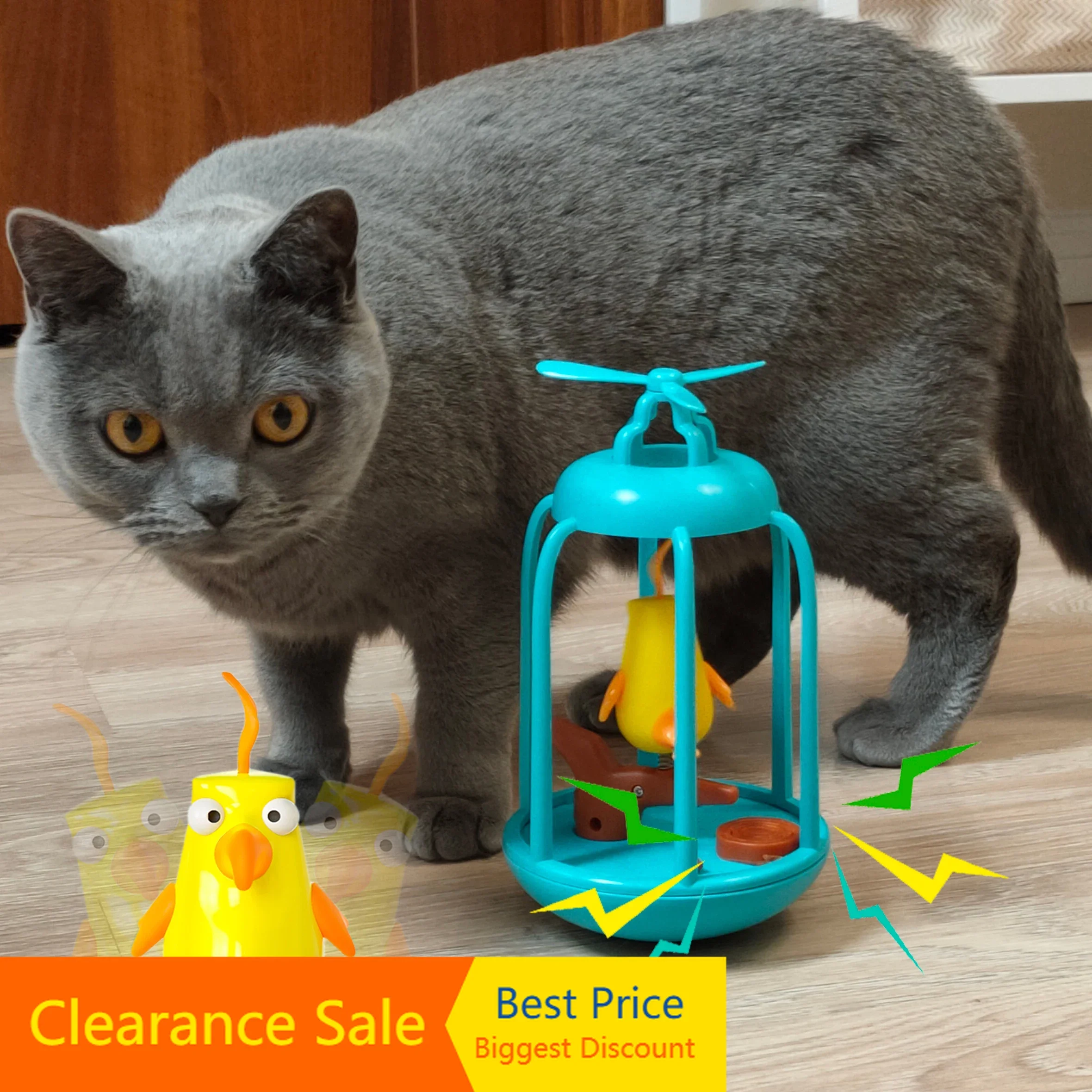 Squeaky Bird Cage Cat Toy Original Funny Tumbler Toys For Cats Kitten With Bird Calling Interactive Swing Chasing Pet Products
Squeaky Bird Cage Cat Toy Original Funny Tumbler Toys For Cats Kitten With Bird Calling Interactive Swing Chasing Pet Products