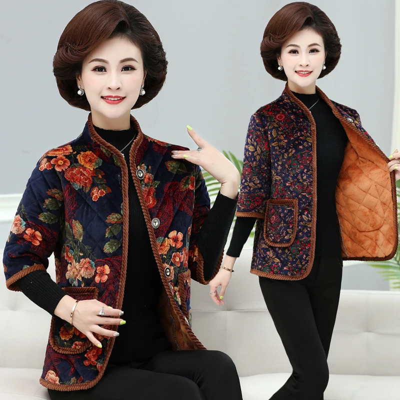 Women's Autumn Winter Cotton-Padded Vest Coat Mothers Three Quarter Warm And Velvet Print Waistcoat New Shoulder Pad Vest Female
Women's Autumn Winter Cotton-Padded Vest Coat Mothers Three Quarter Warm And Velvet Print Waistcoat New Shoulder Pad Vest Female