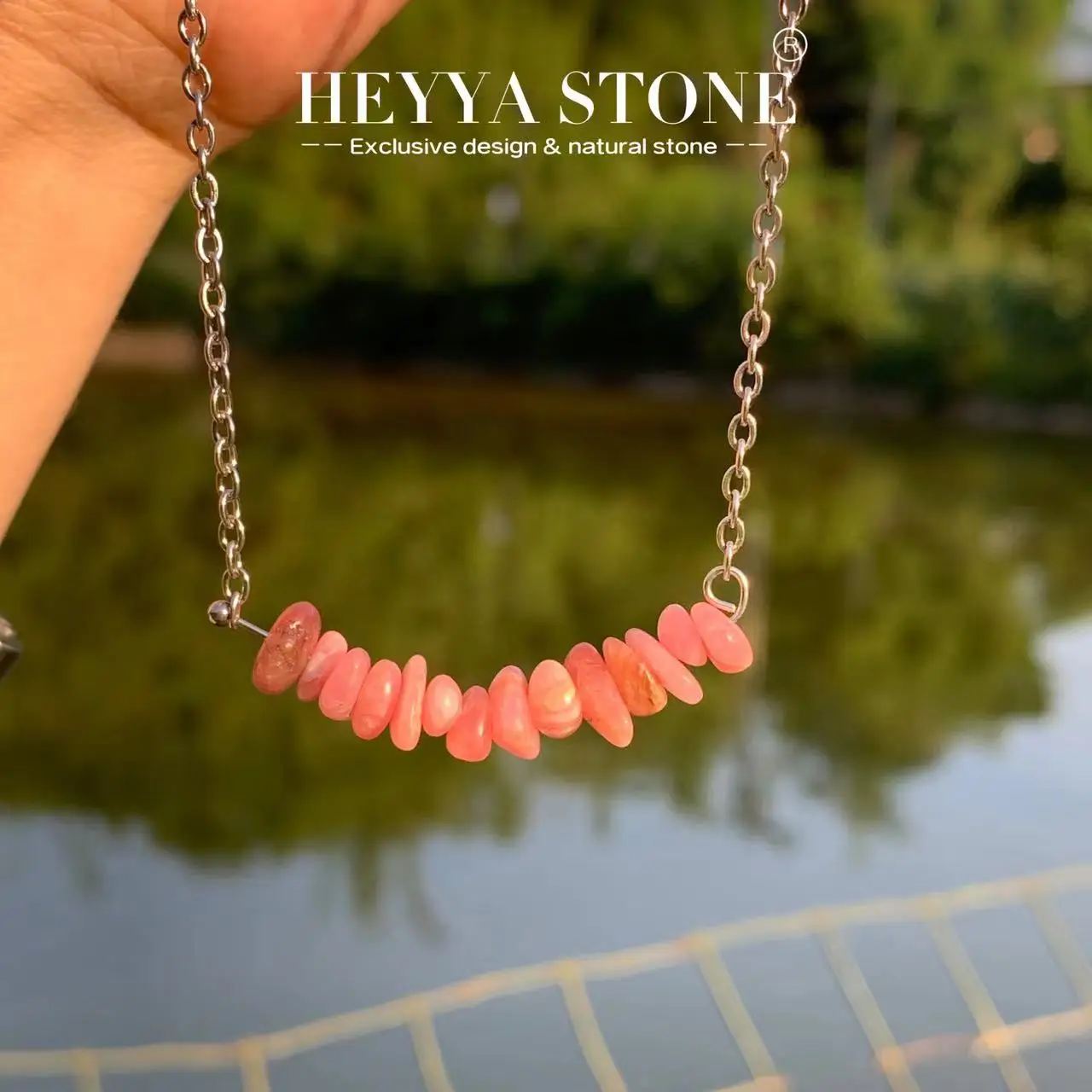 HEYYA STONE Natural PINK Rhodochrosite Pendant Necklace For Women 925 Silver Plated Simple Fine Jewelry Gemstone Classic Style
HEYYA STONE Natural PINK Rhodochrosite Pendant Necklace For Women 925 Silver Plated Simple Fine Jewelry Gemstone Classic Style
