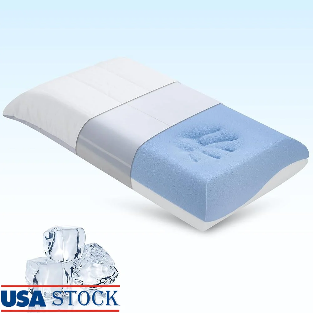 Ergonomic Cooling Memory Foam Pillow Neck Pain Relief Dual Sided Comfort Breathable Support Soft Firm Removable Cover Sleepers
Ergonomic Cooling Memory Foam Pillow Neck Pain Relief Dual Sided Comfort Breathable Support Soft Firm Removable Cover Sleepers