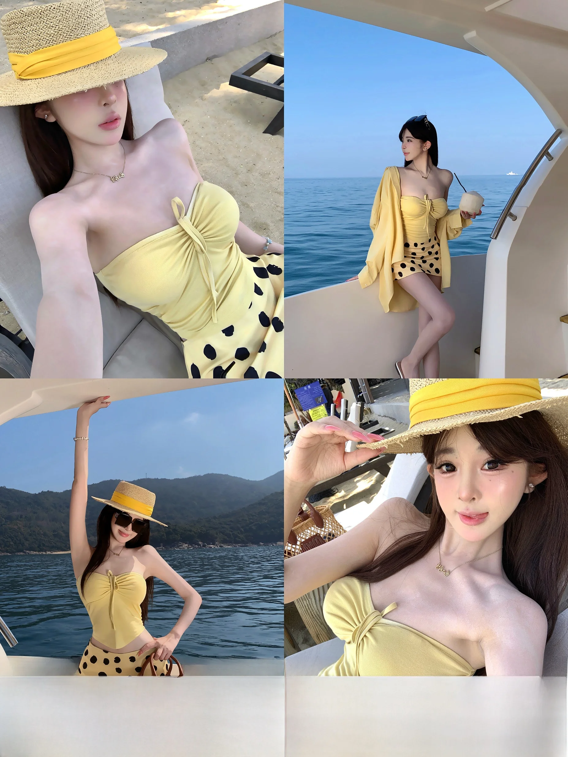 Swan Summer Outfit Set Women's 2026 New Holiday Style Strapless Top Vest Polka Dot Short Skirt Fashionable High Waist Design
Swan Summer Outfit Set Women's 2026 New Holiday Style Strapless Top Vest Polka Dot Short Skirt Fashionable High Waist Design