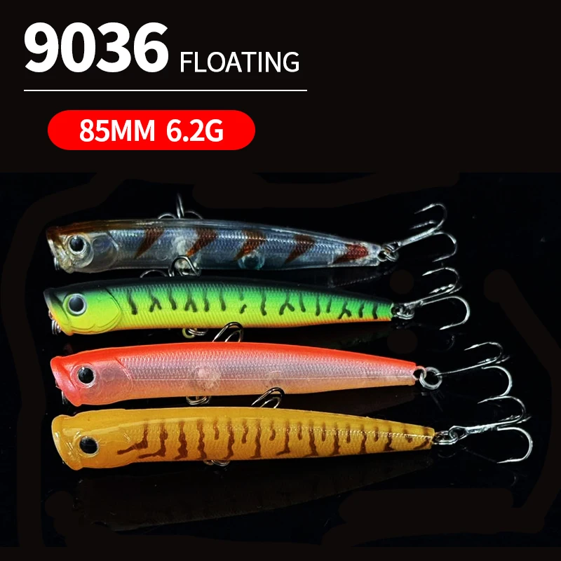 85mm 6.2g Topwater Poppers Fishing Lures Cup Mouth Surface Artificial Hard Bait for Seabass Pike Pesca Wobblers Accessories
85mm 6.2g Topwater Poppers Fishing Lures Cup Mouth Surface Artificial Hard Bait for Seabass Pike Pesca Wobblers Accessories