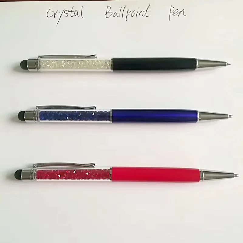 Металлический стилус Crystal со стилусом, ручка с черными чернилами, блестящие сенсорные экраны, Crystal Diamond, 2 в 1, офисная ручка, 1,0 мм
Металлический стилус Crystal со стилусом, ручка с черными чернилами, блестящие сенсорные экраны, Crystal Diamond, 2 в 1, офисная ручка, 1,0 мм