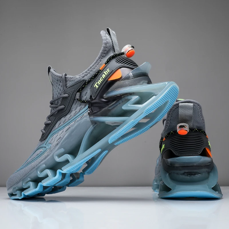 Breathable flying woven blade sports shoes with shock-absorbing spring soles and high top shoes for men, lightweight and non sli
Breathable flying woven blade sports shoes with shock-absorbing spring soles and high top shoes for men, lightweight and non sli