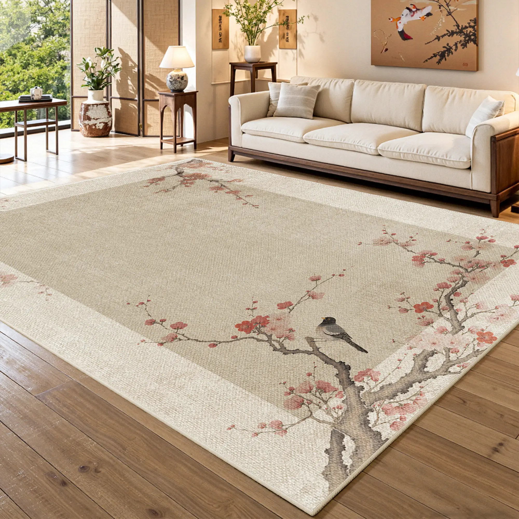 Chinese Stye Pink Flower Living Room Carpet Simple Large Sofa Tea Table Floor Mat Anti-skid Home Area Rug for Bedroom Bedside
Chinese Stye Pink Flower Living Room Carpet Simple Large Sofa Tea Table Floor Mat Anti-skid Home Area Rug for Bedroom Bedside