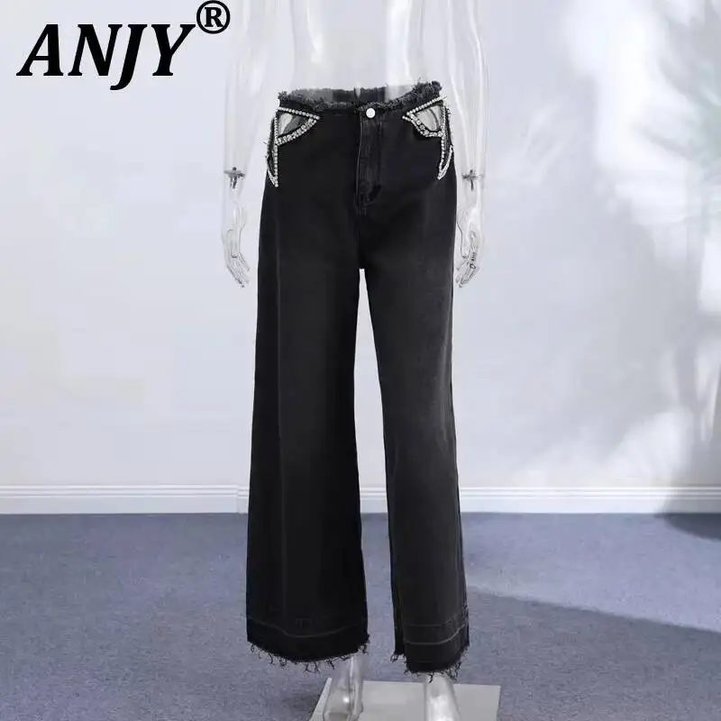 ANJY Spring Autumn New Women's Star Hollow Out Diamonds Design Jeans Y2K Hot Girl Washed High Street Straight Denim Pants A25709
ANJY Spring Autumn New Women's Star Hollow Out Diamonds Design Jeans Y2K Hot Girl Washed High Street Straight Denim Pants A25709