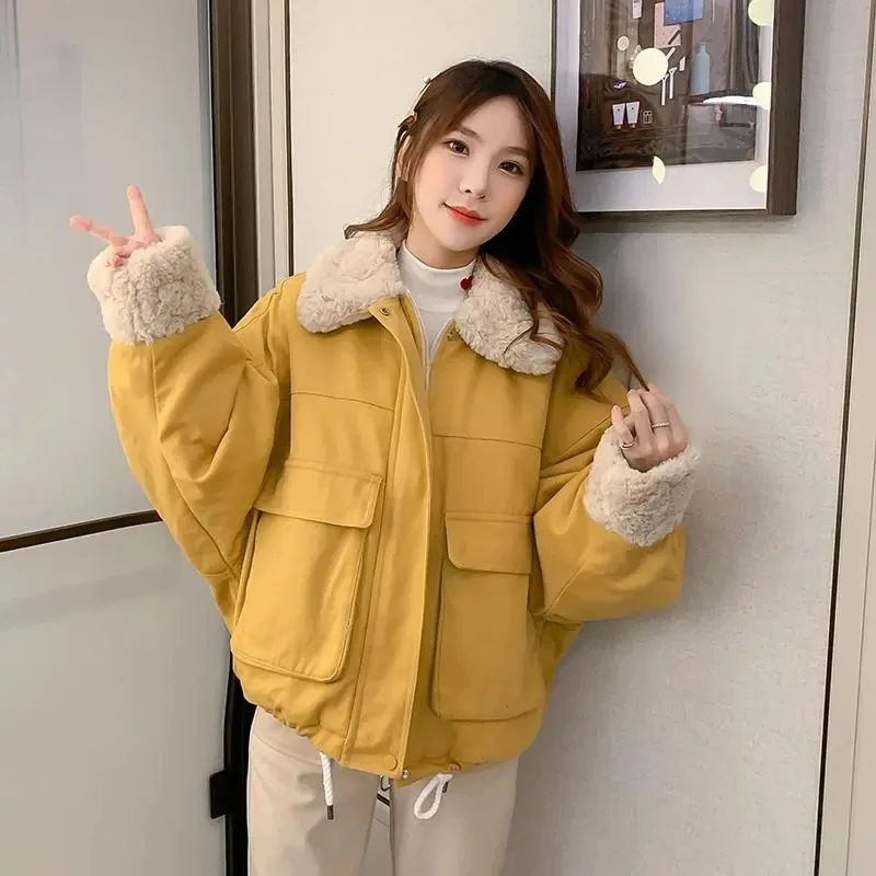 Lamb Wool Women's Coat Winter 2023 New Fashion Comfortable Loose Lady Jacket Elegant Temperament Versatile Female Outerwear
Lamb Wool Women's Coat Winter 2023 New Fashion Comfortable Loose Lady Jacket Elegant Temperament Versatile Female Outerwear