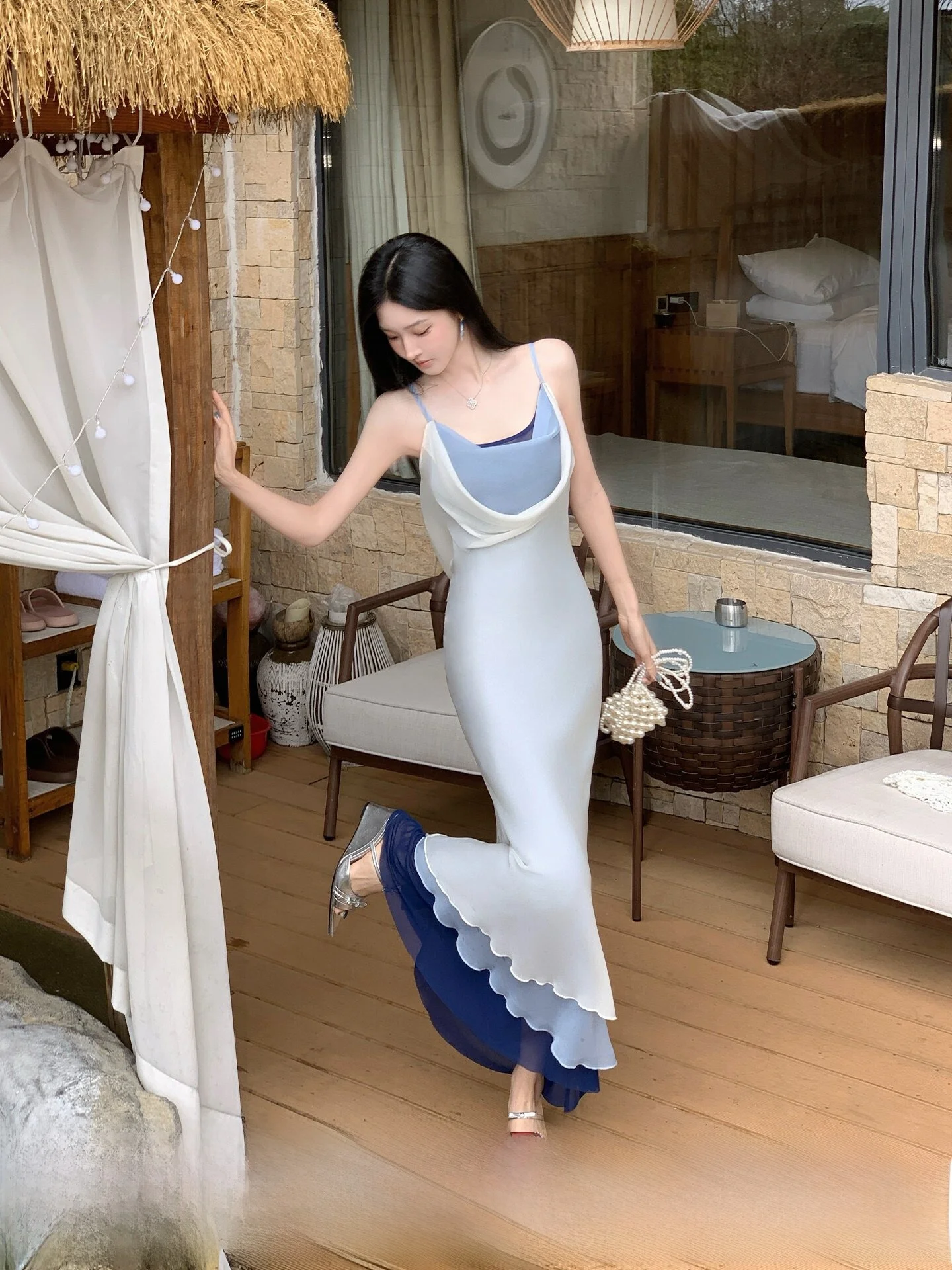 Alin Small QingZhi Color Blo Curve Sensation Strapl Long Dr Ba Draped Neline Polyester Fiber Summer Dr
Alin Small QingZhi Color Blo Curve Sensation Strapl Long Dr Ba Draped Neline Polyester Fiber Summer Dr