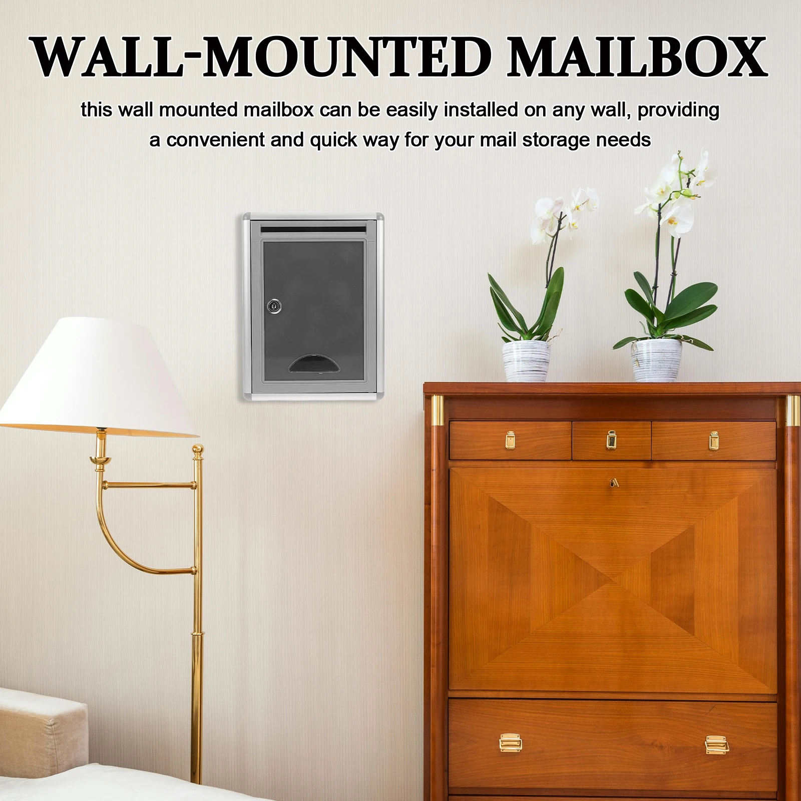 Wall Hanging Mailbox Large Capacity Waterproof Secure Lock Modern Boxes Outdoor Letter Container Anti Theft Aluminum Courtyard
Wall Hanging Mailbox Large Capacity Waterproof Secure Lock Modern Boxes Outdoor Letter Container Anti Theft Aluminum Courtyard