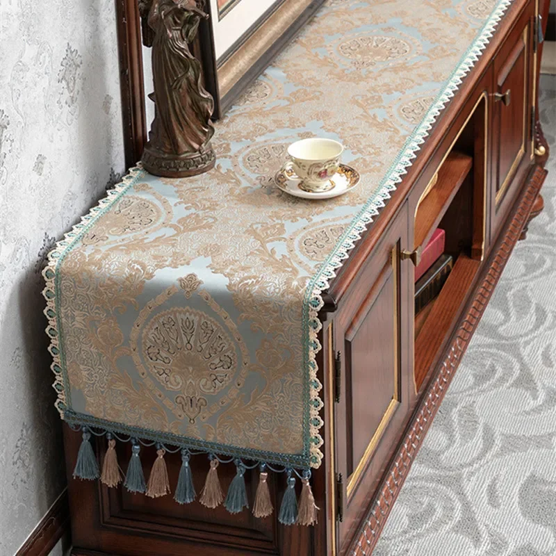 European-style Luxurious Table Runner Rectangular TV Cabinet Tea Table Table Cloth Living Room Decoration Christmas Tablecloth
European-style Luxurious Table Runner Rectangular TV Cabinet Tea Table Table Cloth Living Room Decoration Christmas Tablecloth