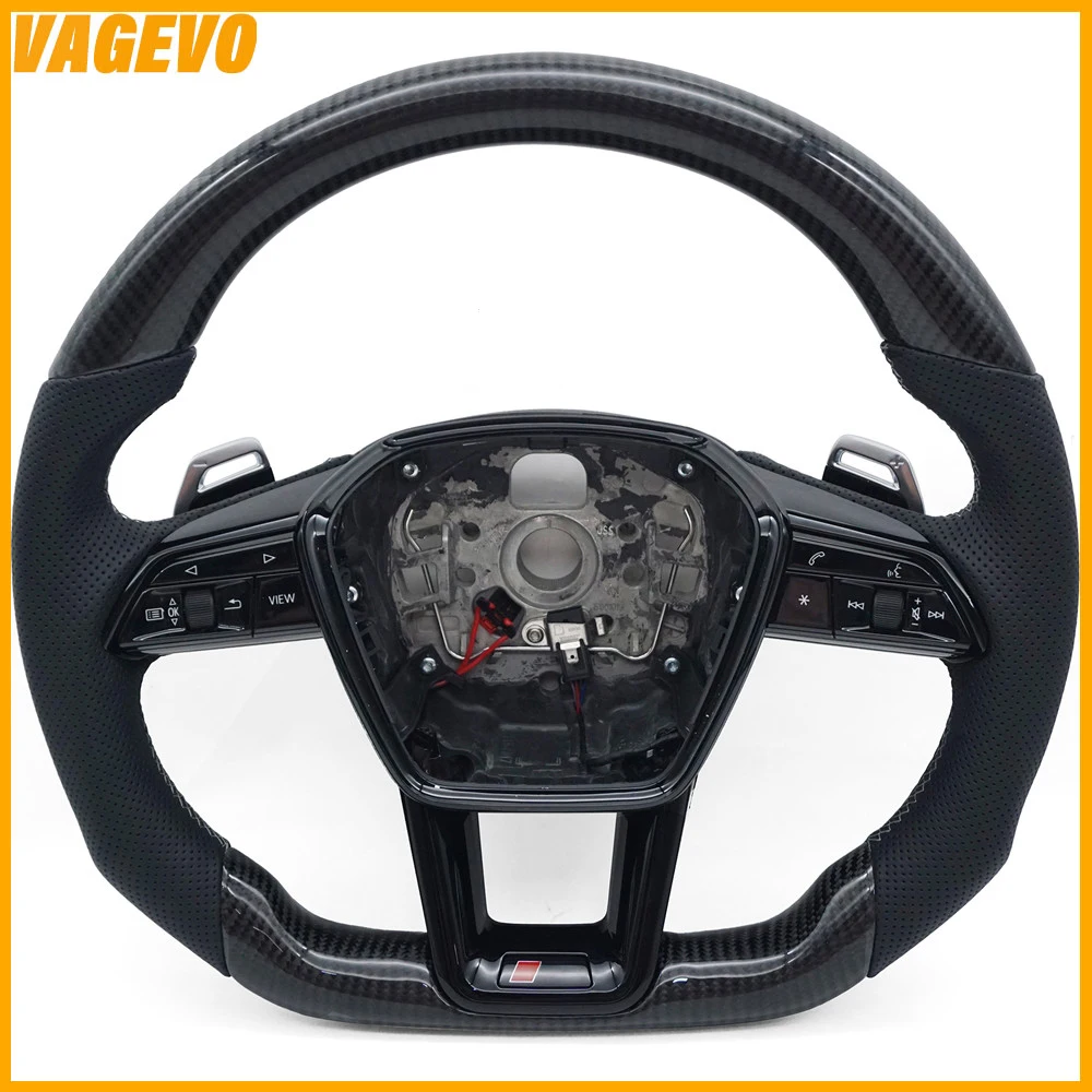 For Audi A6 C8 carbon fiber genuine leather gray stitching multifunctional steering wheel with heating, Car Accessories
For Audi A6 C8 carbon fiber genuine leather gray stitching multifunctional steering wheel with heating, Car Accessories
