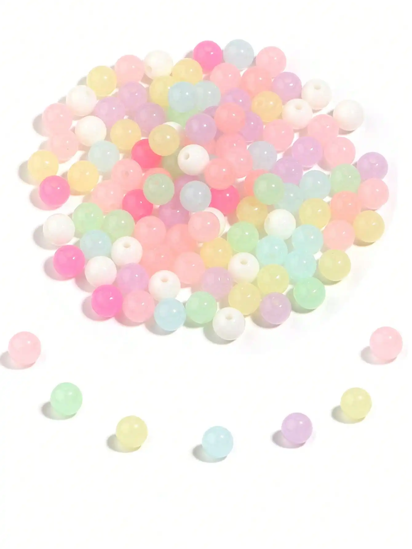 Acrylic Jelly Color Big Hole Round Beads, 20/50/100/200/500pcs/Pack, Suitable For DIY Phone Chain, Bracelet, Jewelry Making Accessories
Acrylic Jelly Color Big Hole Round Beads, 20/50/100/200/500pcs/Pack, Suitable For DIY Phone Chain, Bracelet, Jewelry Making Accessories