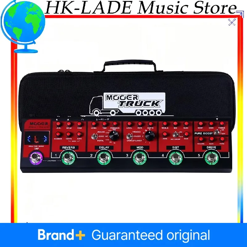 Гитарная педаль MOOER Red Truck Multifx 7-в-1 (аналоговый процессор: Boost+Drive+Dist+Mod+Delay+Reverb) с True Bypass и FX Loop
Гитарная педаль MOOER Red Truck Multifx 7-в-1 (аналоговый процессор: Boost+Drive+Dist+Mod+Delay+Reverb) с True Bypass и FX Loop