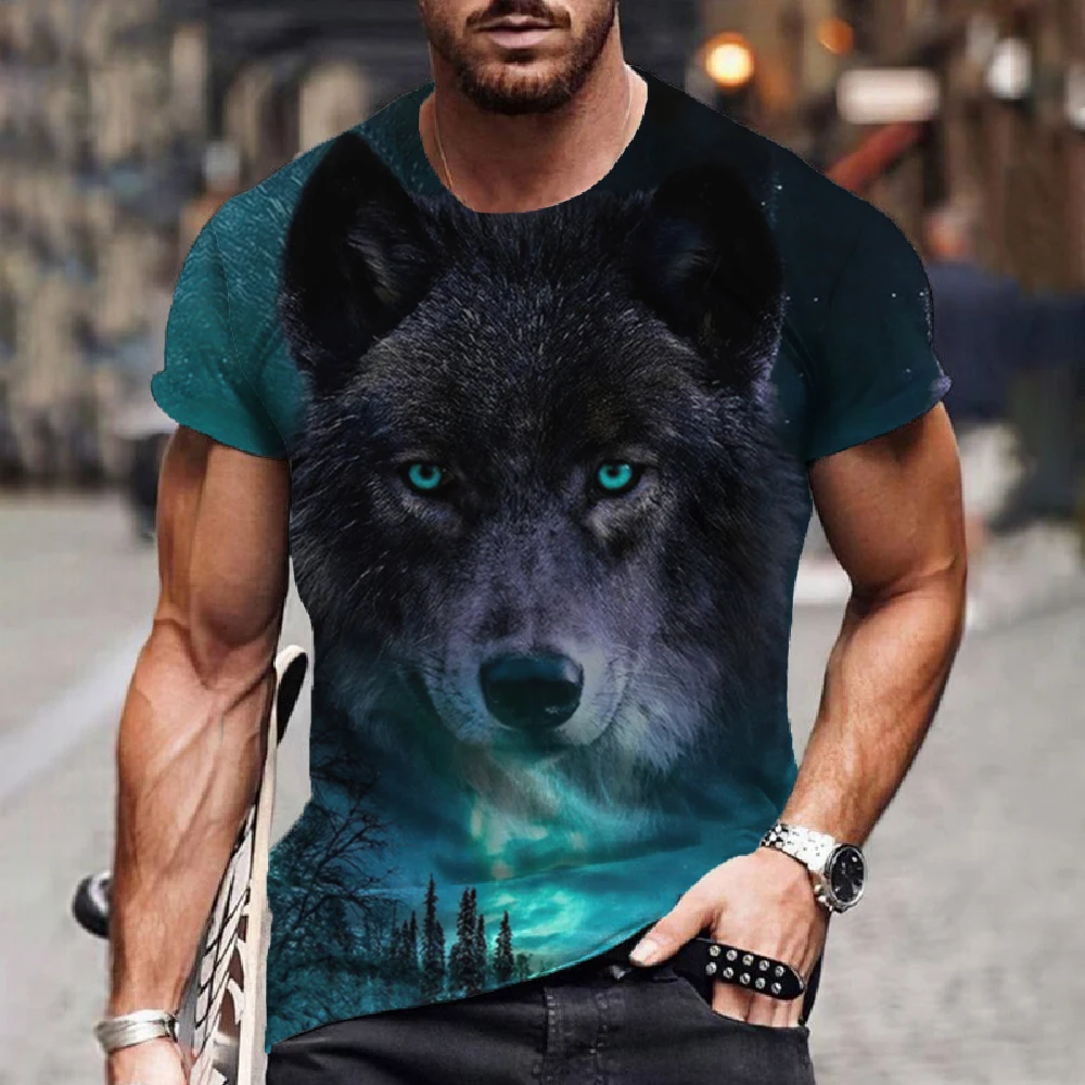 Animal T-Shirt For Men Wolf Graphic Tees Printed Casual Short Sleeve T Shirts Oversized Men T-shirts Clothing Tops O-Neck Tshirt
Animal T-Shirt For Men Wolf Graphic Tees Printed Casual Short Sleeve T Shirts Oversized Men T-shirts Clothing Tops O-Neck Tshirt