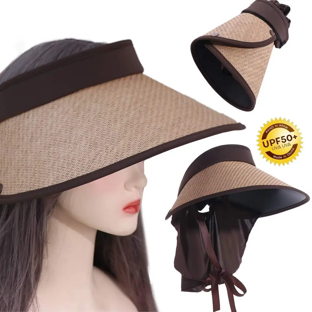 UV Protection Detachable Shawl Sunshade Hat Foldable Adjustable Straw Cap Wide Brim UPF 50+ Empty Top Sun Hat Outdoor
UV Protection Detachable Shawl Sunshade Hat Foldable Adjustable Straw Cap Wide Brim UPF 50+ Empty Top Sun Hat Outdoor