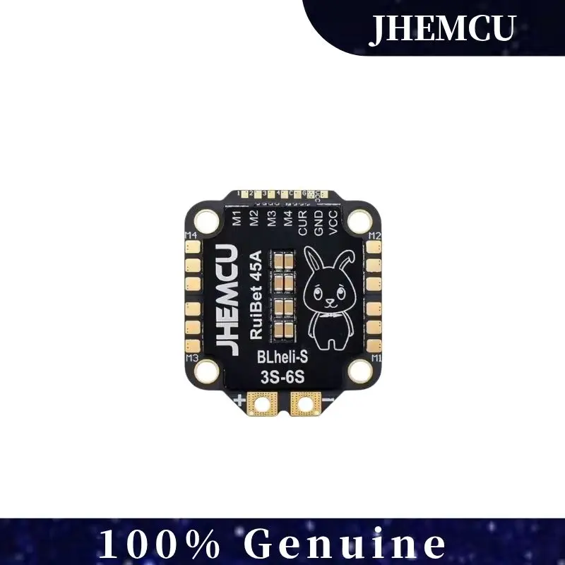 JHEMCU RuiBet 45A/55A 4в1 ESC, BLHeli_S DShot600 3-6S для гоночного дрона FPV, водонепроницаемый программируемый 30,5x30,5 мм
JHEMCU RuiBet 45A/55A 4в1 ESC, BLHeli_S DShot600 3-6S для гоночного дрона FPV, водонепроницаемый программируемый 30,5x30,5 мм